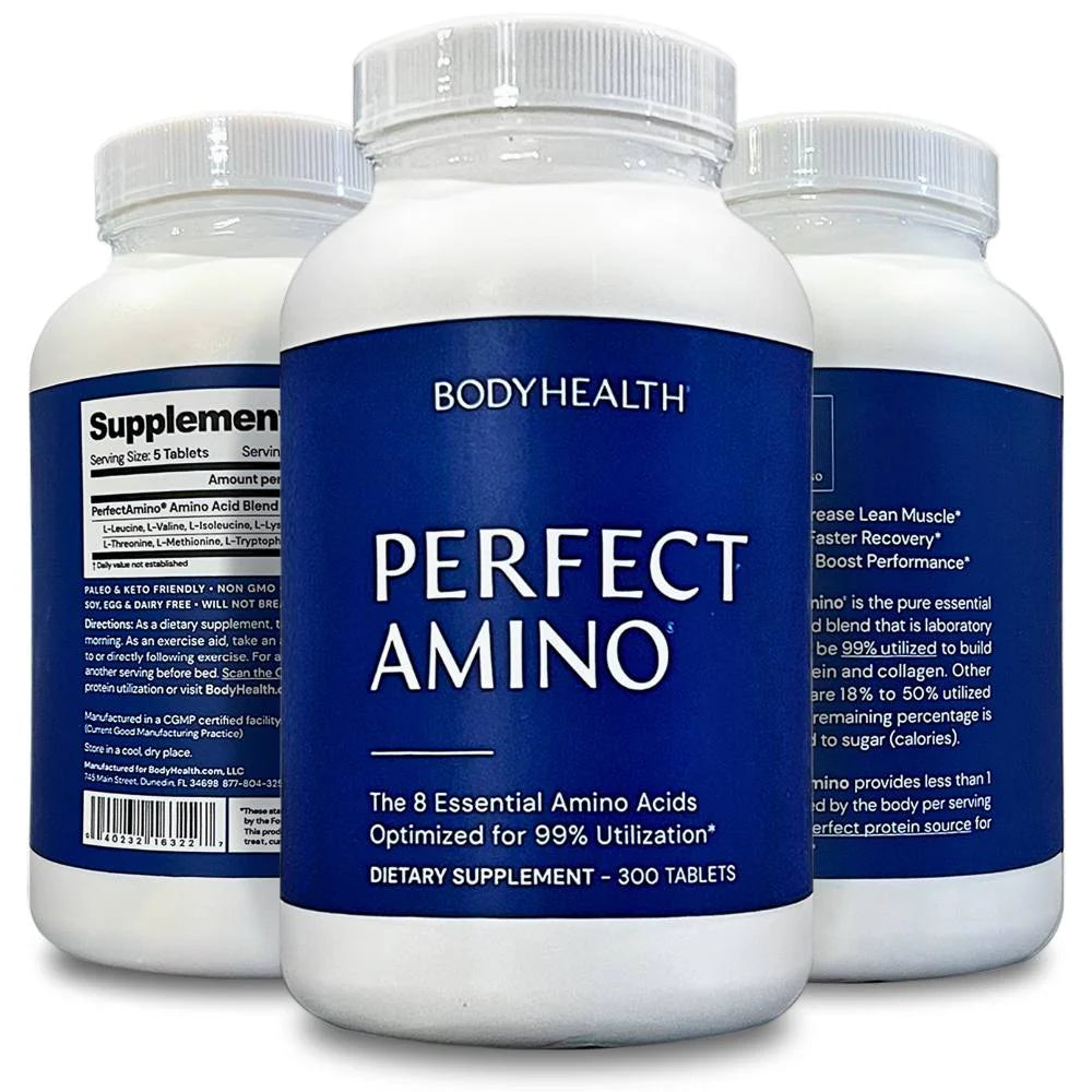 BodyHealth PerfectAmino Tablets – Essential Amino Acids for Muscle Growth, Recovery & Energy