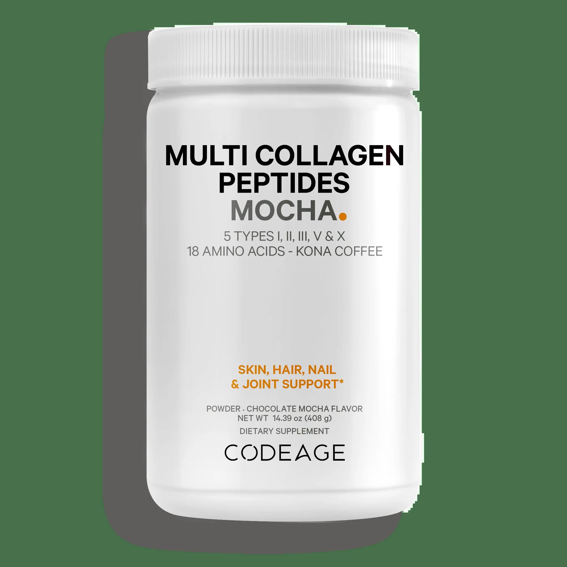 Mocha Multi Collagen Peptides Powder – Delicious Coffee-Flavored Collagen Supplement for Skin, Hair, Nails & Joint Support 