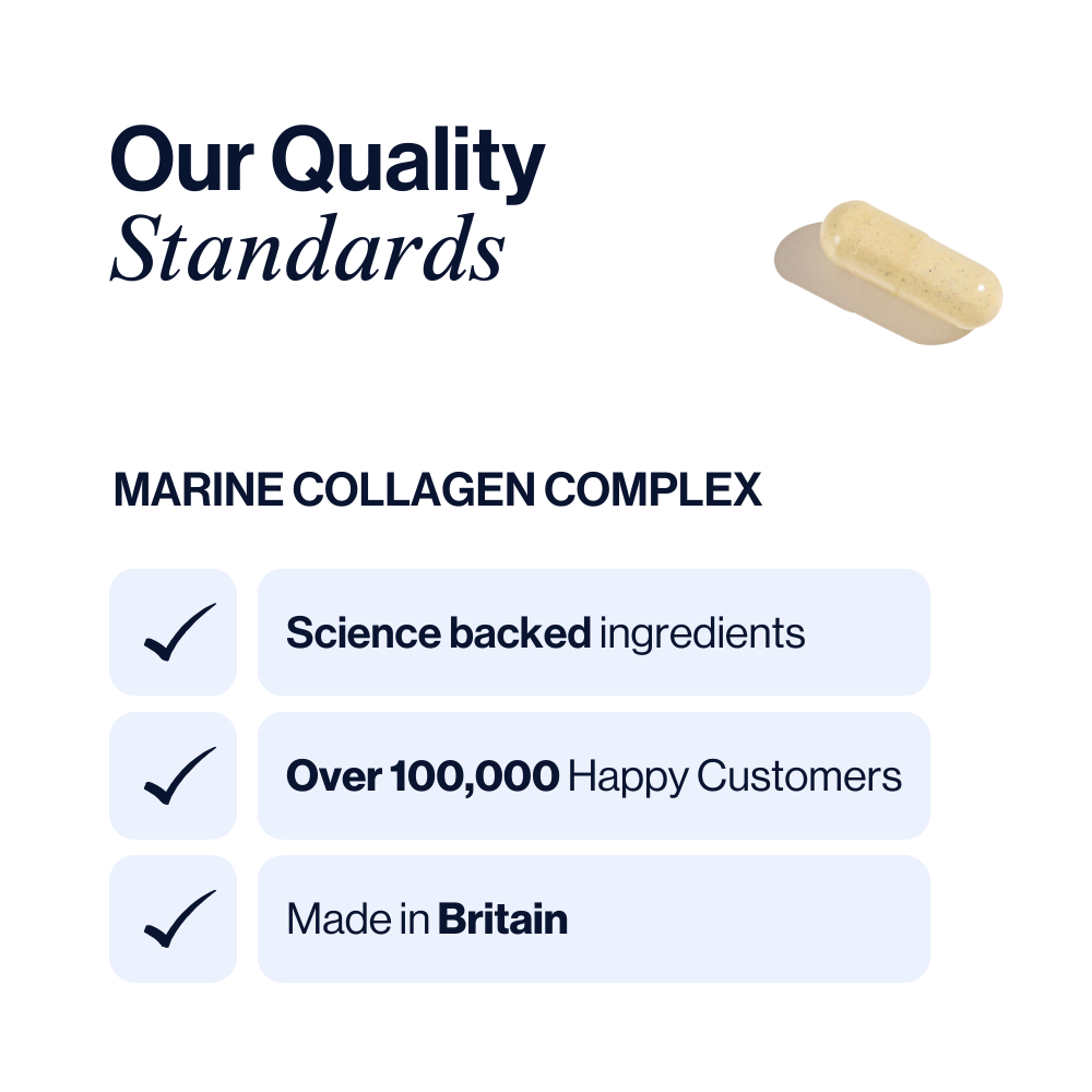 Pure Marine Collagen Capsules – Hydrolyzed for Skin, Hair, Nails & Joint Support