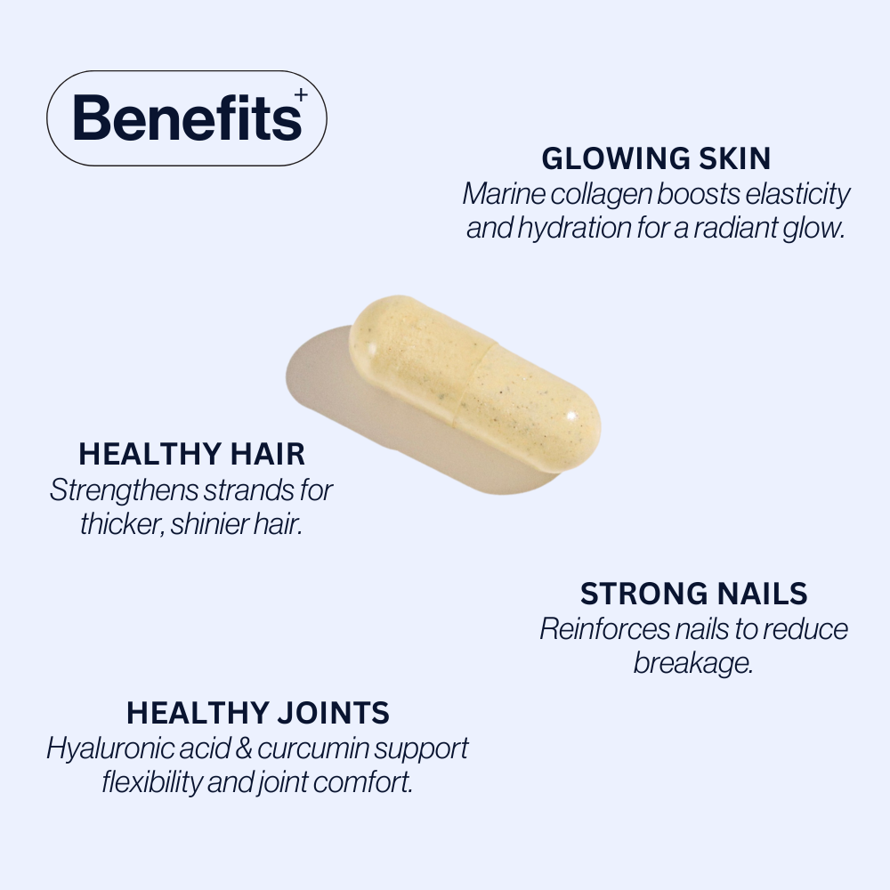 Pure Marine Collagen Capsules – Hydrolyzed for Skin, Hair, Nails & Joint Support